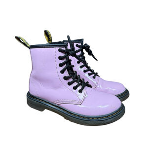 Dr. Martens Pink Patent‎ Leather Boots US 1 Little Girl